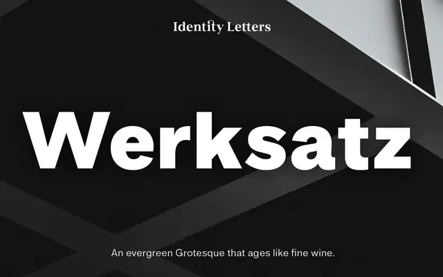 Werksatz specimen from Identity Letters