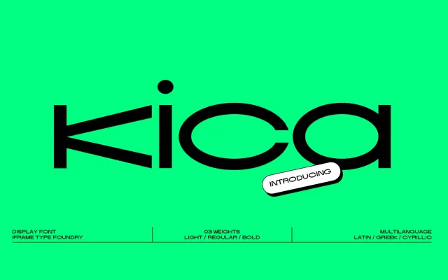 Kica specimen from iFrame Type Foundry