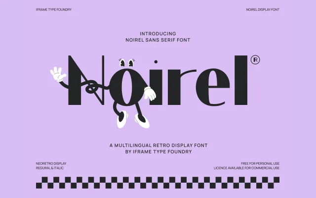 Noirel specimen from iFrame Type Foundry
