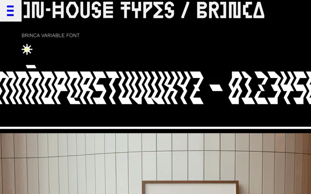 Brinca Variable Font specimen from In-House Intl