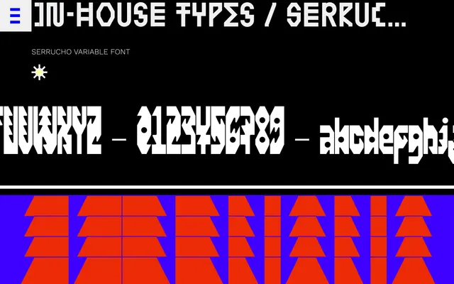 Serrucho Variable Font specimen from In-House Intl