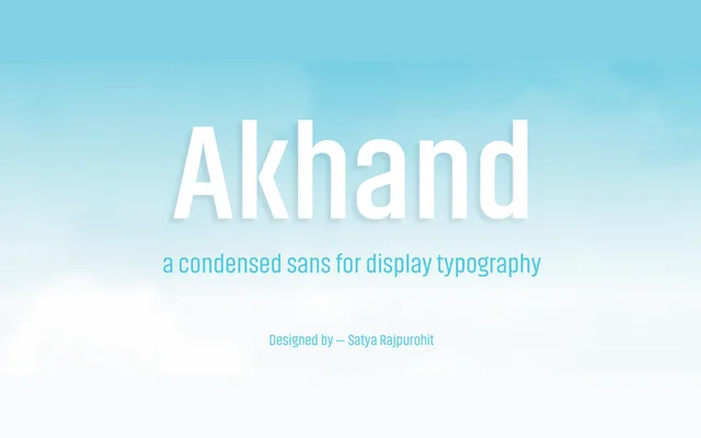Akhand specimen from Indian Type Foundry
