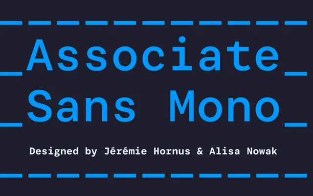 Associate Mono specimen from Indian Type Foundry