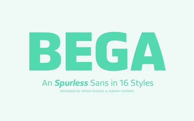 Bega specimen from Indian Type Foundry