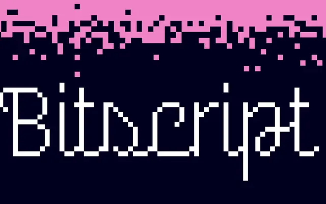 Bitscript specimen from Indian Type Foundry