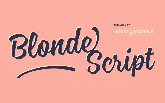Blonde Script specimen from Indian Type Foundry