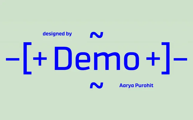 Demo specimen from Indian Type Foundry
