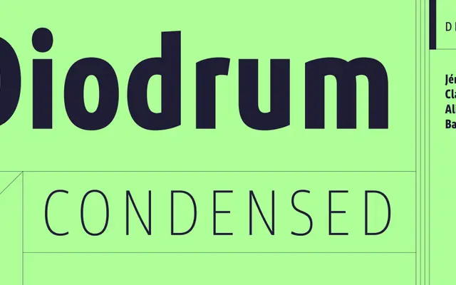 Diodrum Condensed specimen from Indian Type Foundry
