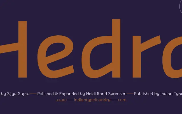 Hedra specimen from Indian Type Foundry