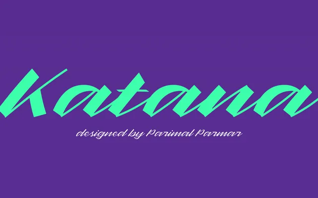 Katana specimen from Indian Type Foundry