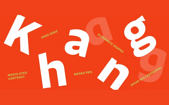Khang specimen from Indian Type Foundry