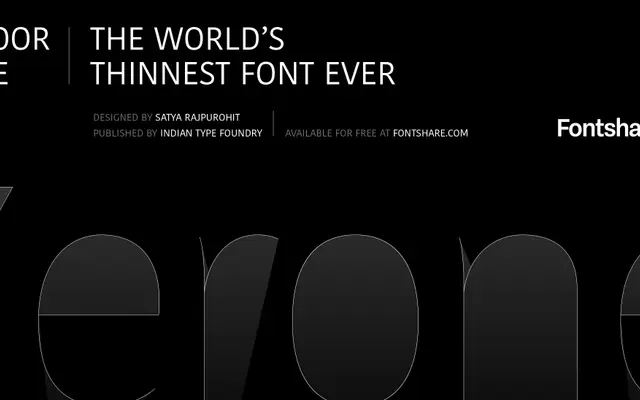 Kohinoor Zerone specimen from Indian Type Foundry