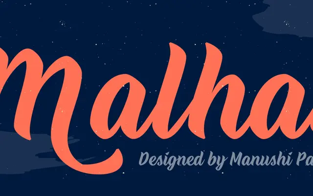 Malhar specimen from Indian Type Foundry