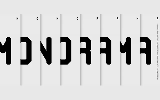 Monorama specimen from Indian Type Foundry