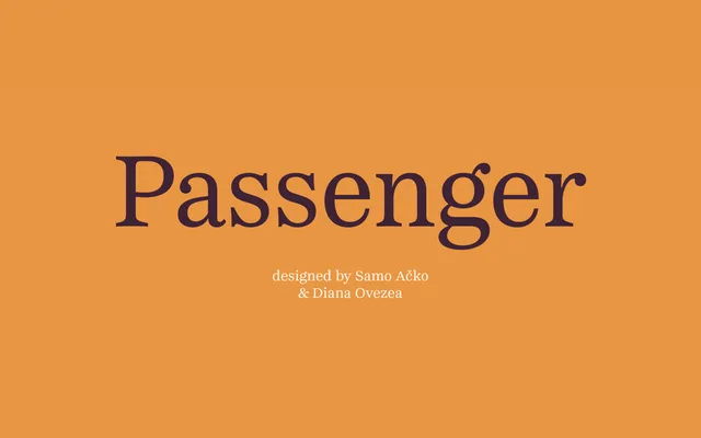 Passenger Serif specimen from Indian Type Foundry