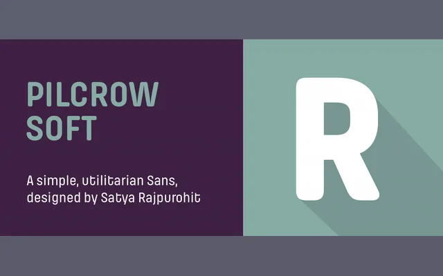 Pilcrow Soft specimen from Indian Type Foundry