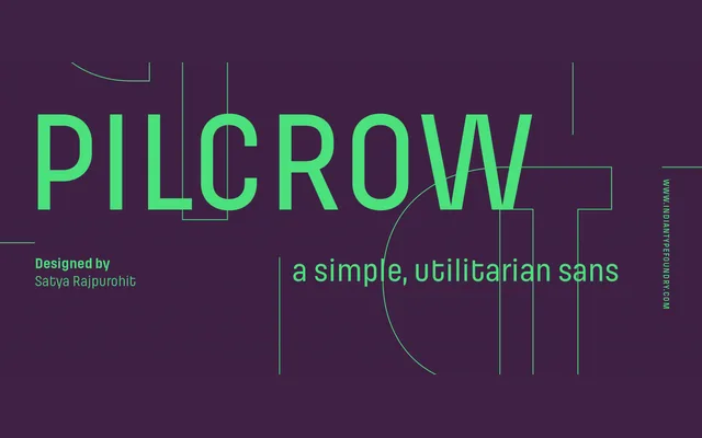 Pilcrow specimen from Indian Type Foundry