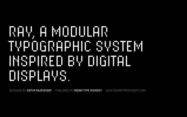Ray specimen from Indian Type Foundry