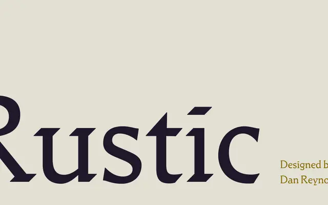 Rustic specimen from Indian Type Foundry