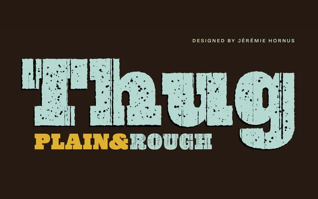 Thug specimen from Indian Type Foundry