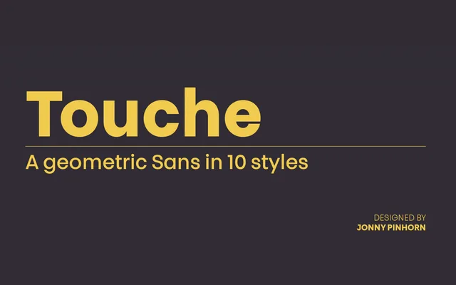 Touche specimen from Indian Type Foundry