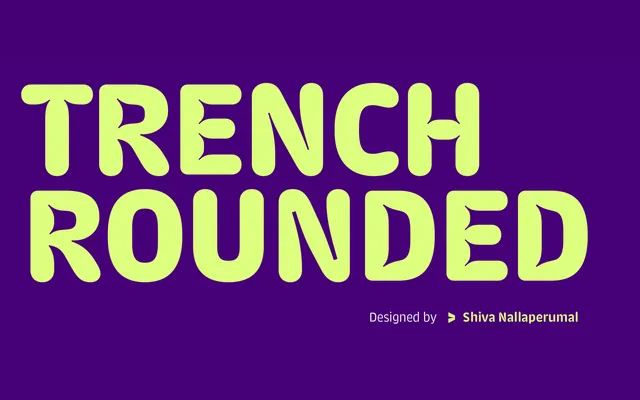 Trench Rounded specimen from Indian Type Foundry