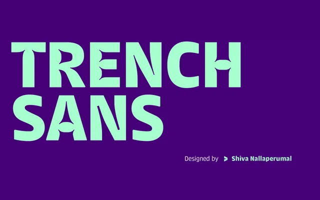 Trench Sans specimen from Indian Type Foundry