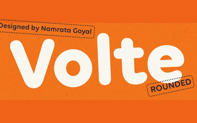 Volte Rounded specimen from Indian Type Foundry
