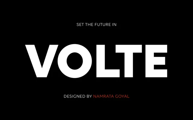 Volte specimen from Indian Type Foundry