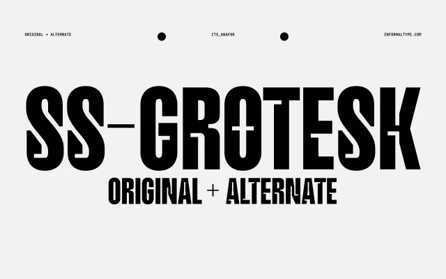 ITS_SS-Grotesk specimen from Informal Type