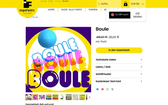 Boule specimen from IngoFonts