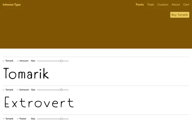 Tomarik specimen from Inhouse Type