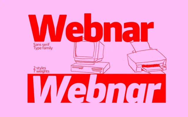 Webnar specimen from Inhouse Type
