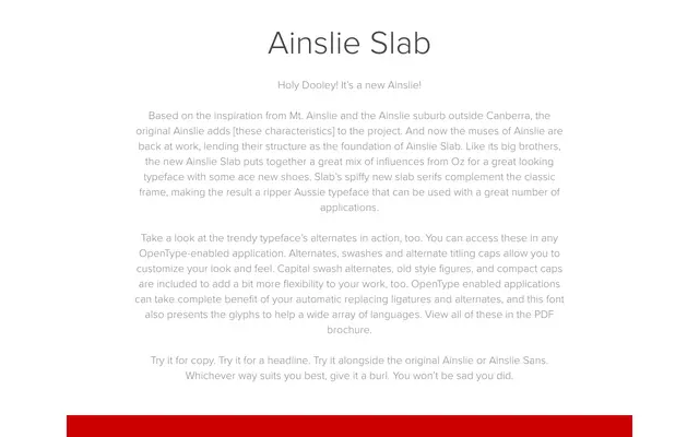 Ainslie Slab specimen from Insignedesign