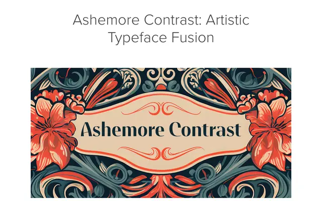 Ashemore Contrast specimen from Insignedesign