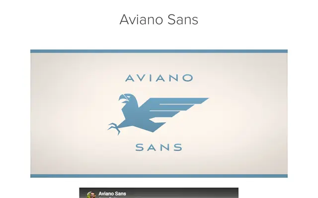 Aviano Sans specimen from Insignedesign
