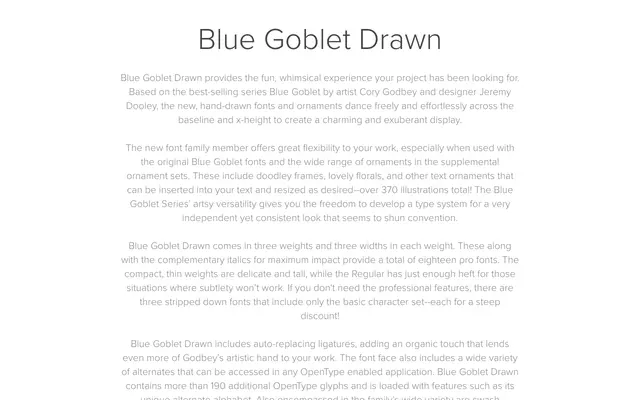 Blue Goblet Drawn specimen from Insignedesign