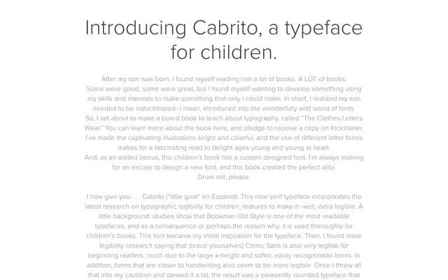 Cabrito specimen from Insignedesign