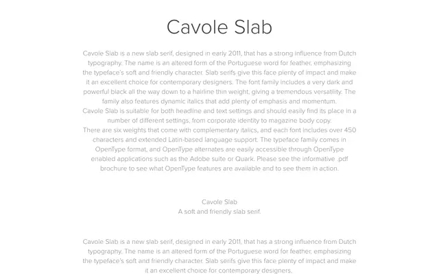 Cavole Slab specimen from Insignedesign