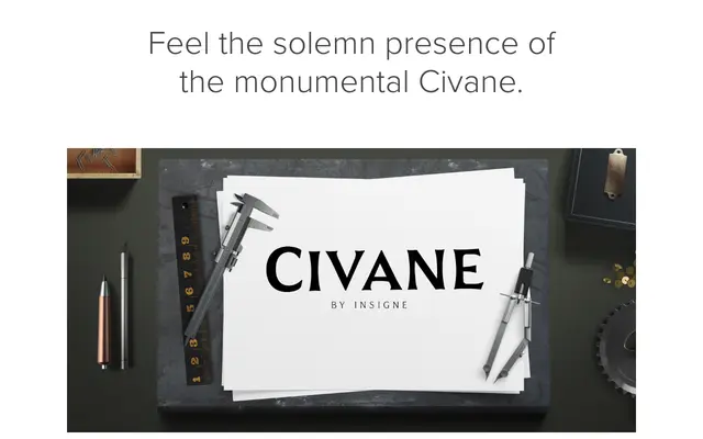 Civane specimen from Insignedesign