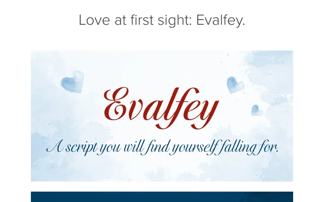 Evalfey specimen from Insignedesign