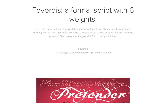 Foverdis specimen from Insignedesign
