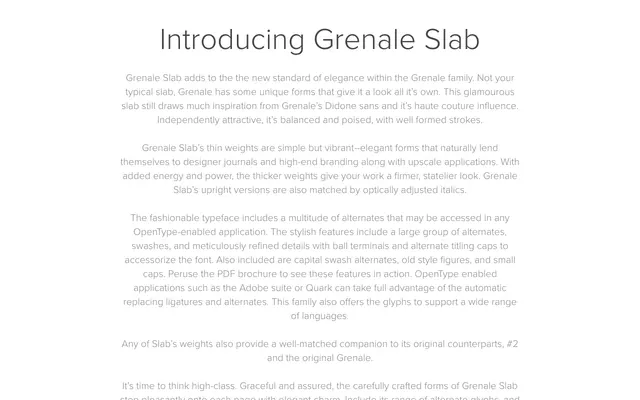 Grenale Slab specimen from Insignedesign