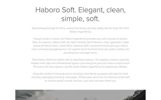 Haboro Soft specimen from Insignedesign