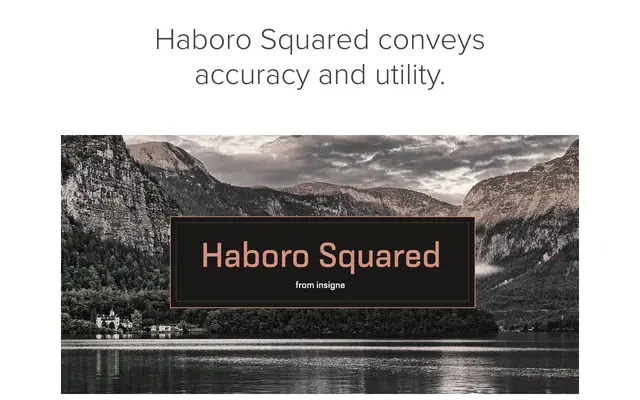 Haboro Squared specimen from Insignedesign