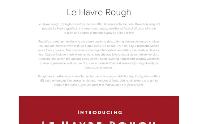 Le Havre Rough specimen from Insignedesign
