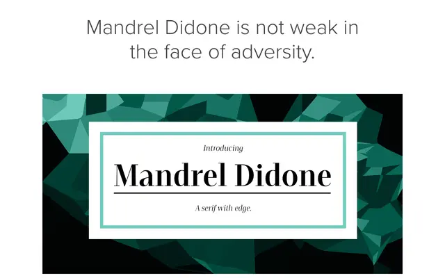 Mandrel Didone specimen from Insignedesign