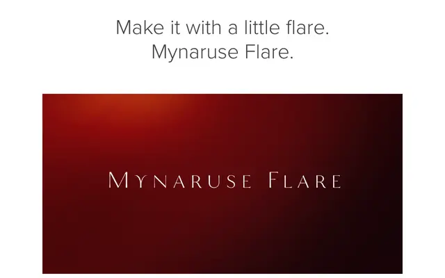 Mynaruse Flare specimen from Insignedesign