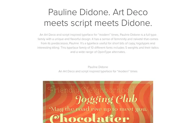 Pauline Didone specimen from Insignedesign