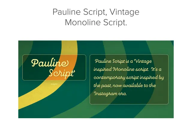 Pauline Script specimen from Insignedesign